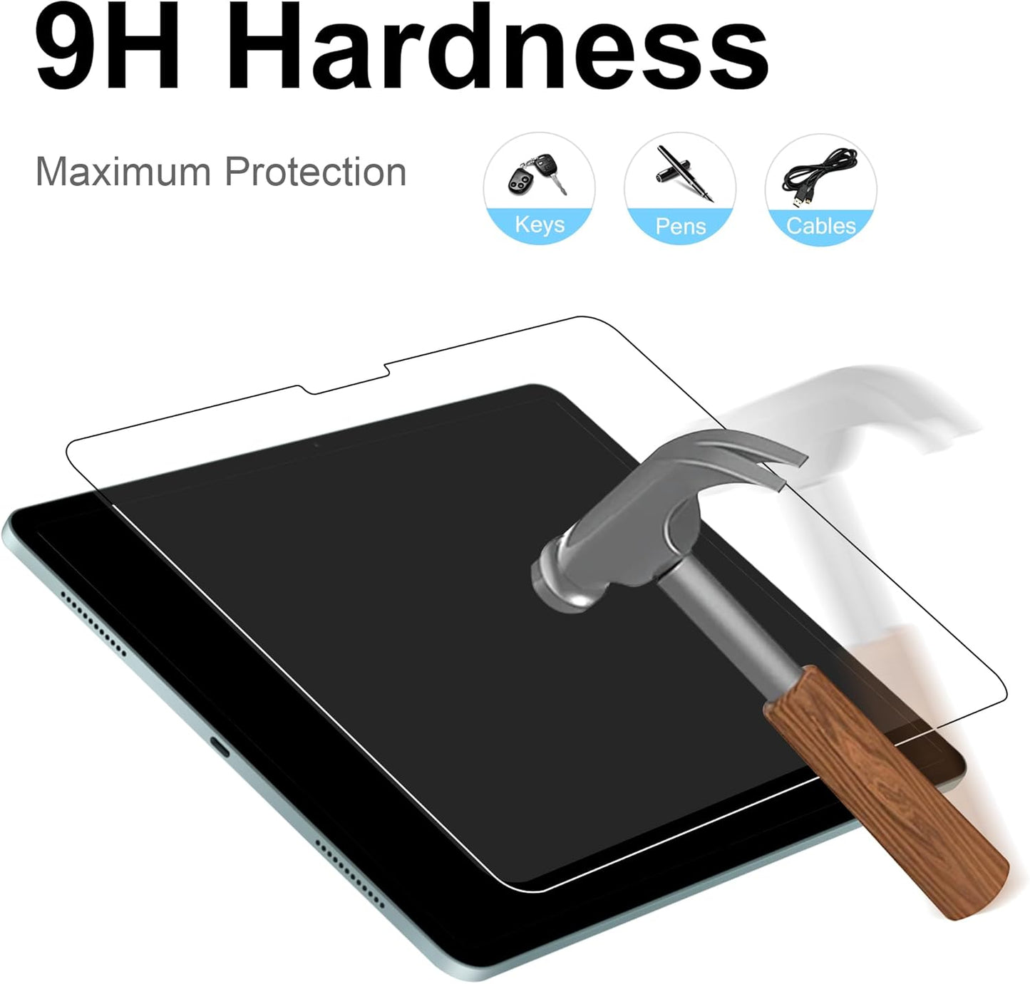 Megoo Paper Glass Screen Protector for iPad Air 13 Inch M2-M3(2024-2025 6/7th Gen),Anti-Glare/Writing Like on Paper/Matte Tempered Glass/Protective Case Compatible, 2-Pack