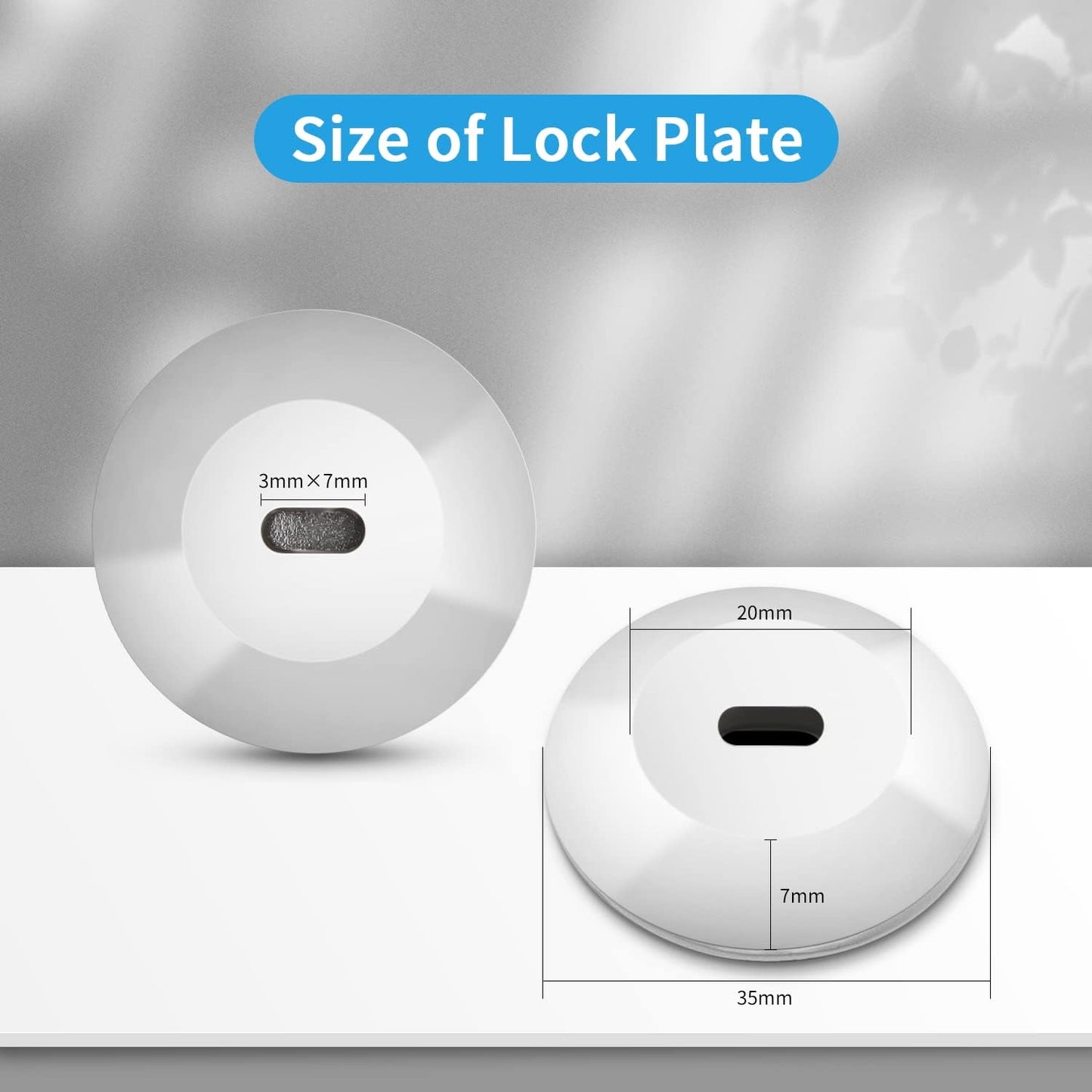 5 Pack Anchor Plate Adhesive Security Plate with Slot for Computer Lock Security Cables to Lock Down Laptops, Tablets, Monitors,for iPhone Smart Phone, MacBook Pad Ipad, Tablet, Other Device