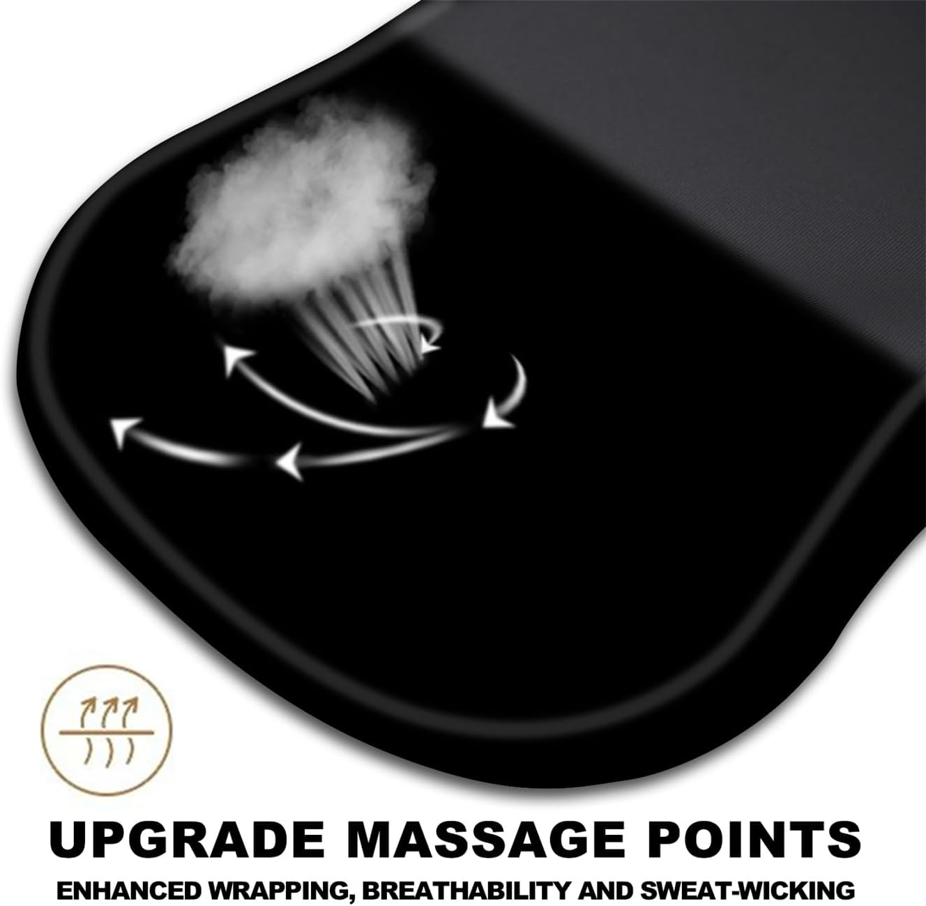 Mouse Pad Wrist Support, Ergonomic Mouse Pad with Massage Dot, Comfortable Computer Mouse Pad for Laptop, Wrist Rest Pain Relief Mousepad with Non-Slip PU Base for Office & Home, 12 x 8 in