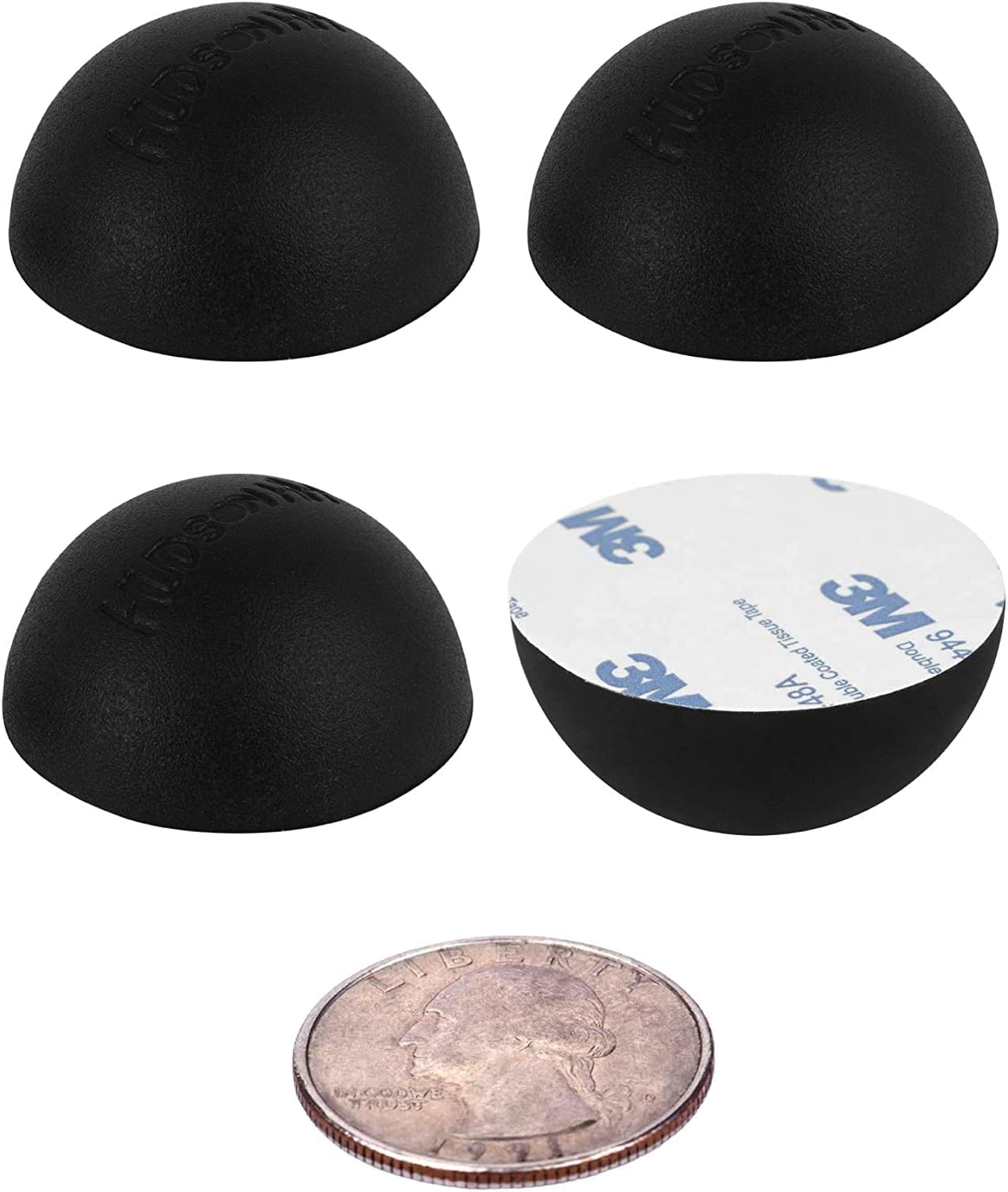 Silicone Speaker Isolation Feet (4-Pack, 1") – Non-Skid Adhesive Pads for Turntable, Subwoofer & Audio Gear – Anti-Vibration Damping, 20 Duro Rubber