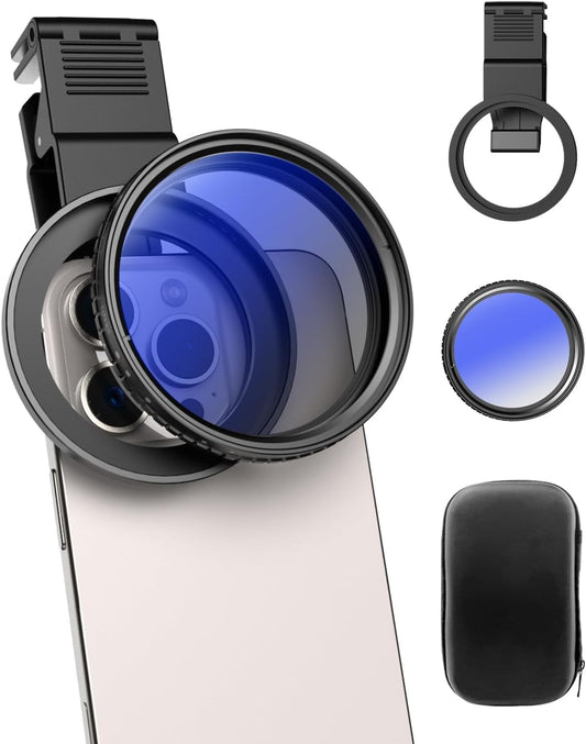 MIAO LAB 67mm CPL Filter for Phone, HD Polarizing Filter & Universal Cell Phone Clip, with Carrying Pouch & Cleaning Cloth, for iPhone 16/15/14, Samsung Galaxy & All Smartphones