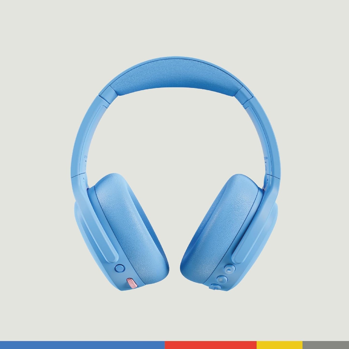 Skullcandy Crusher ANC 2 Over-Ear Noise Canceling Wireless Headphones with Sensory Bass and Extra Charging Cable, 50 Hr Battery, Microphone, Works with Bluetooth Devices - Preppy Summer Resort
