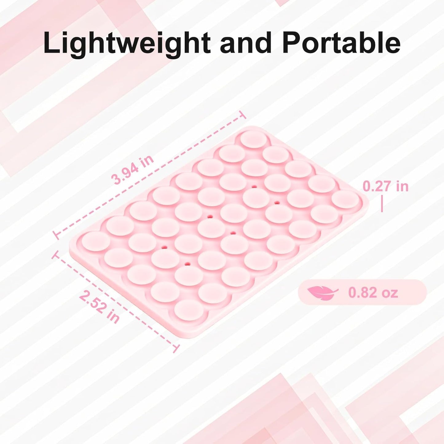 1 Pack Silicone Suction Cup Phone Case Mount Double Sided, Phone Accessories Hands-Free Strong Grip Holder for Selfies and Videos, Silicon Phone Stand Sticky for iPhone and Android White