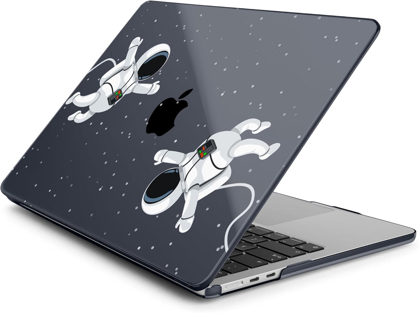 Batianda Premium Case for New MacBook Air 15 inch 2025 2024 2023 with M4 M3 M2 Chip, Designed Black Protective Plastic Hardshell & Keyboard Cover & Screen Protector, Cosmonaut