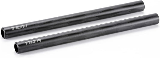 Tilta 2X Carbon Fiber Rods 15mm for Rail Support System | Increased Strength | Limited Reflection | Lightweight | DSLR Shoulder Rig, Camera Stabilizer Cage, Matte Box (20cm)