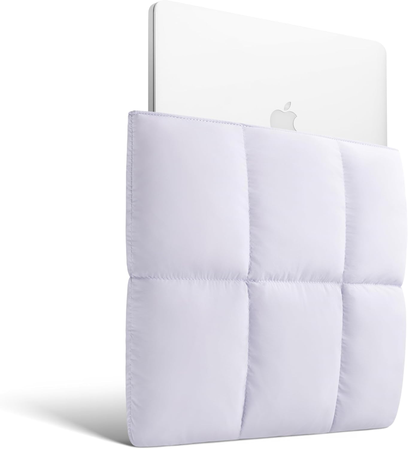 Comfyable Puffy Laptop Sleeve 15 Inch 16 Inch, Quilted Puffer Laptop Carrying Case, Pillow Pouch Compatible for MacBook Air 15 in M4 2025 & MacBook Pro 16 in M4 2024, Lavender