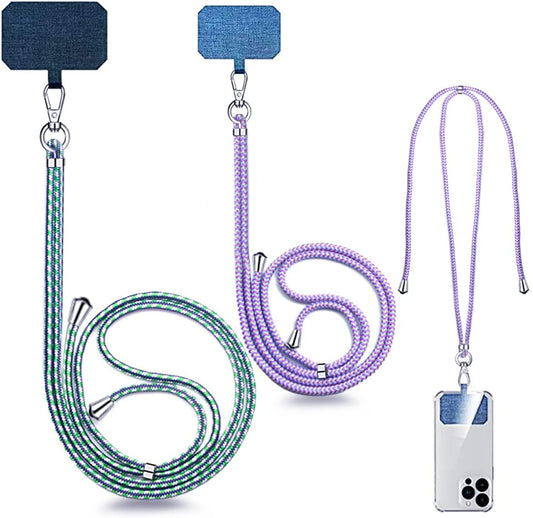 Cell Phone Lanyard Crossbody for Women - Adjustable Universal Phone Strap with Patch, Anti Theft Wrist Strap
