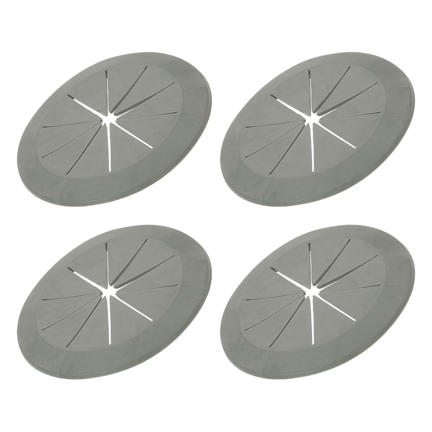PATIKIL Desk Grommet 2-3/8", 4 Pcs Round Cable Grommet Cord Hole Cover with Adhesive Tape Flexible Table Wire Organizer for Office Home Table Countertop, Gray