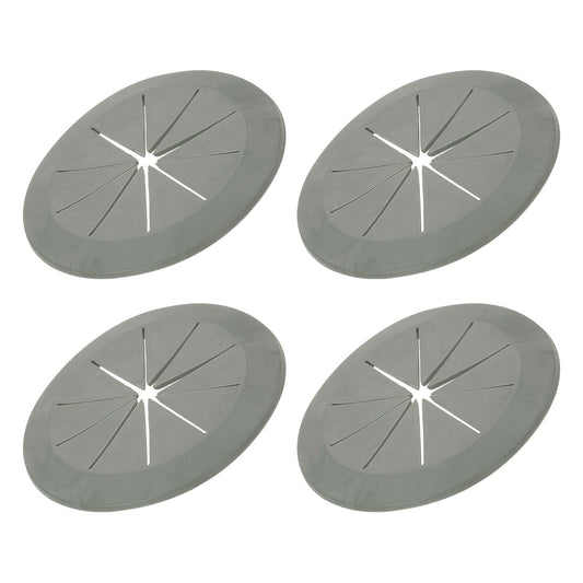 PATIKIL Desk Grommet 2-3/8", 4 Pcs Round Cable Grommet Cord Hole Cover with Adhesive Tape Flexible Table Wire Organizer for Office Home Table Countertop, Gray