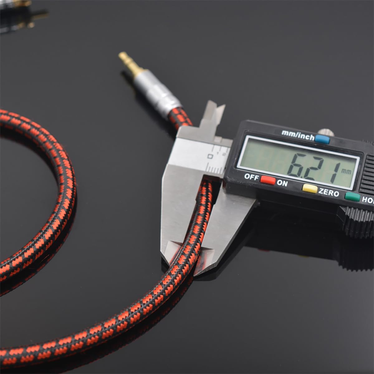 Audiophile High Purity Copper Aux Audio Cable 3.5mm Male to 3.5mm Male Audio Auxiliary Cord Gold-Plated Stereo HiFi Adapter Cable (Straight to Straight, 6.5ft/2m)