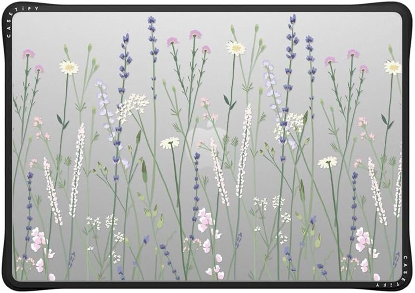 CASETiFY Impact MacBook Air 15" (M2-M4) Case [Cushioned Impact Corners/Scratch-Resistant/Anti-Slip Grip] - Gigi Garden Florals - MacBook - Clear Black
