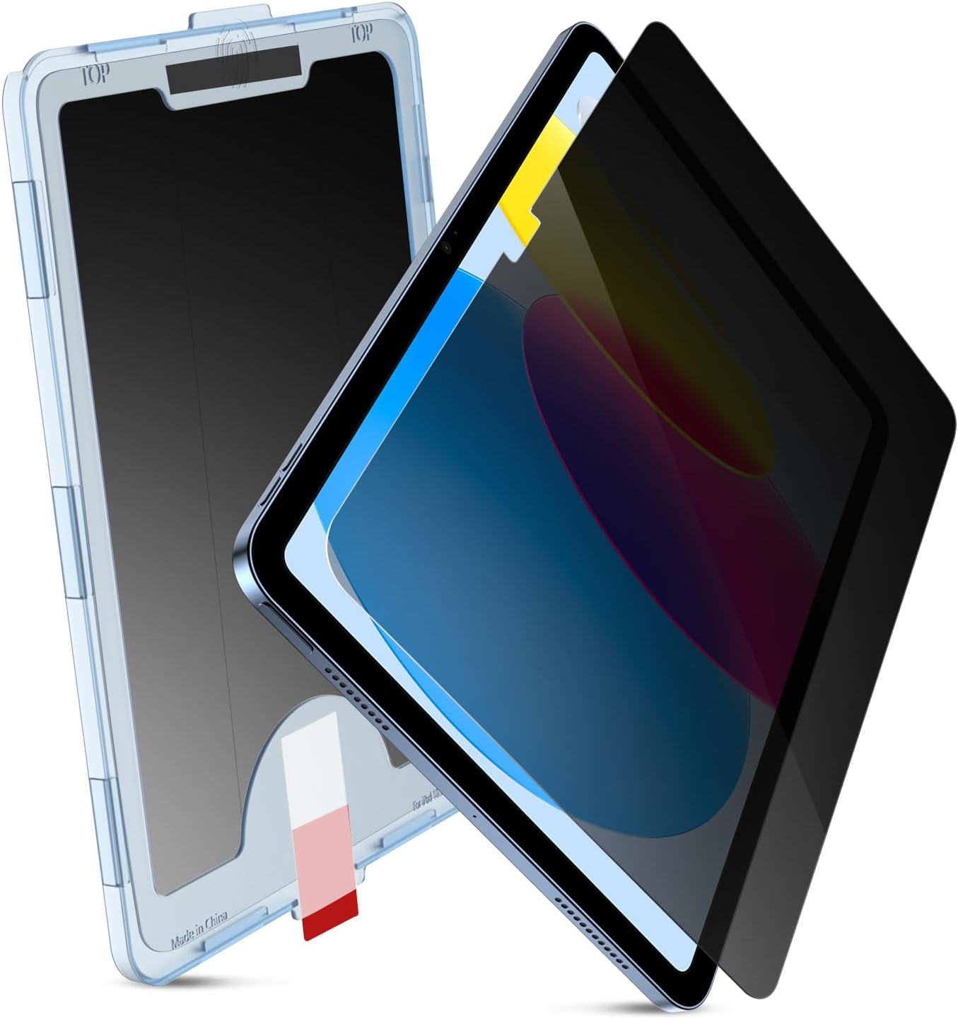 MOBDIK 1 Pack Privacy Screen Protector Compatible with iPad 11th Generation 2025 & iPad 10th Generation 2022, Anti Spy, 9H Tempered Glass, EZ Kit