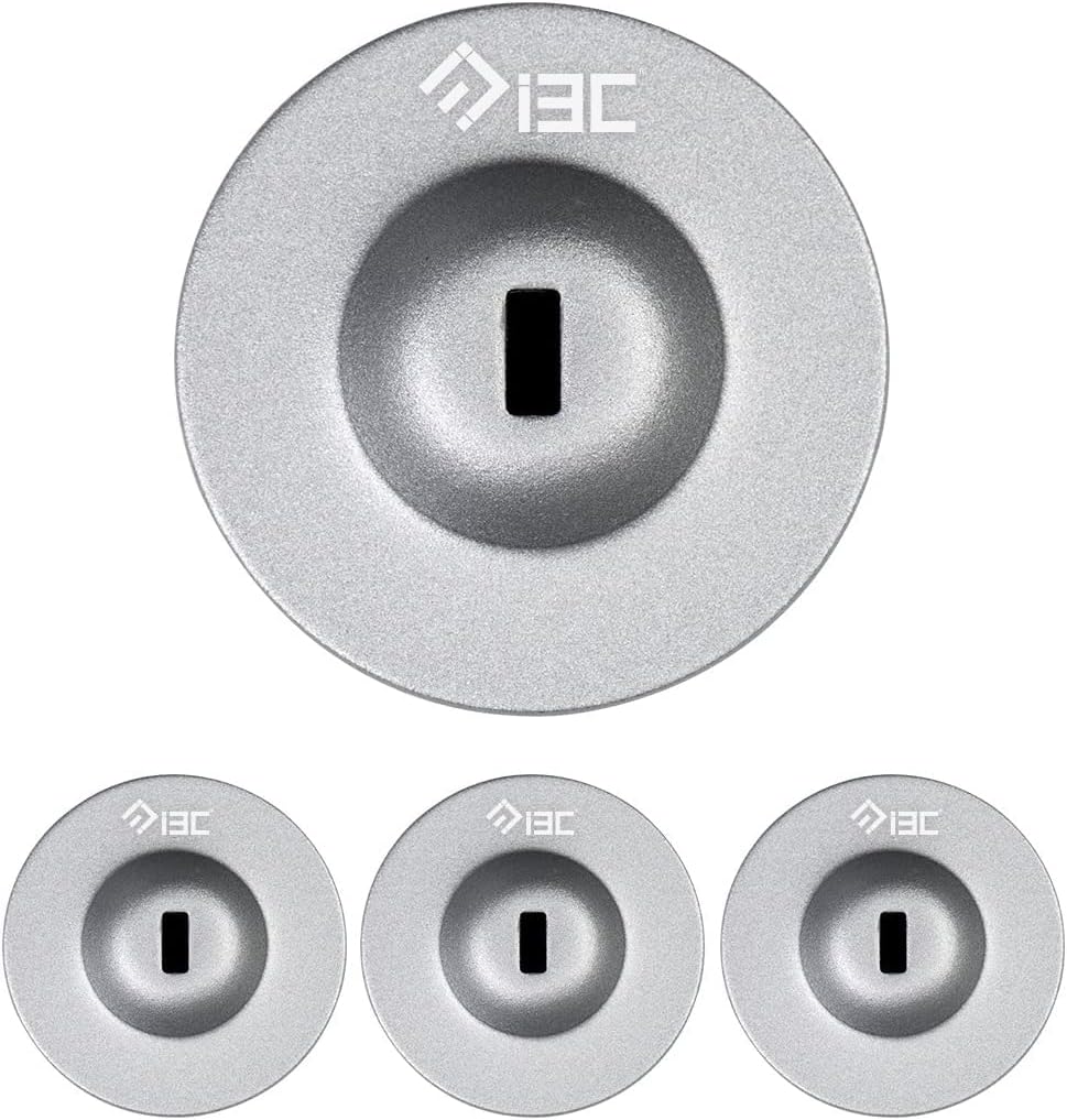 I3C Anchor Plate Adhesive Security Plate, Laptop Lock Plate with Slot, Universal Lock Plate for Laptop, Monitor, Smart Phone,Tablet, Other Electronic Products (Silver 4 Pack)