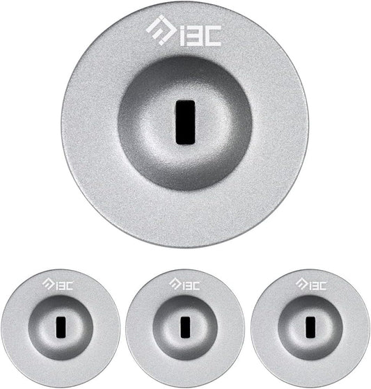 I3C Anchor Plate Adhesive Security Plate, Laptop Lock Plate with Slot, Universal Lock Plate for Laptop, Monitor, Smart Phone,Tablet, Other Electronic Products (Silver 4 Pack)