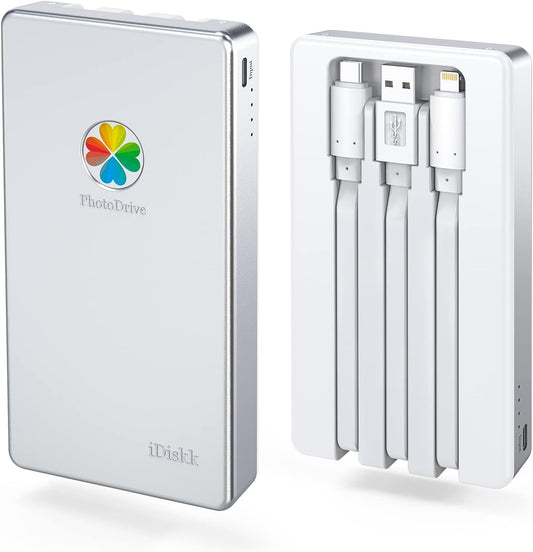 iDiskk 4TB App-le Certified External Hard Drive for iPhone iPad (iPhone 15/14/13/12/11/X) Android Mobile,MacBook and Windows PC, Photo Storage Photo Stick Drive to Backup Photos/Videos,Files