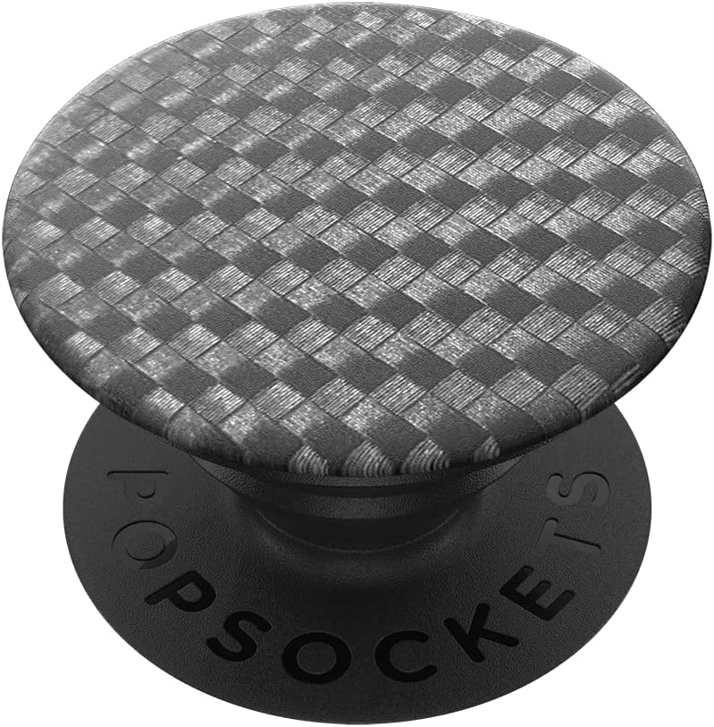 PopSockets Phone Grip with Expanding Kickstand, Adhesive Grip - Carbonite Weave