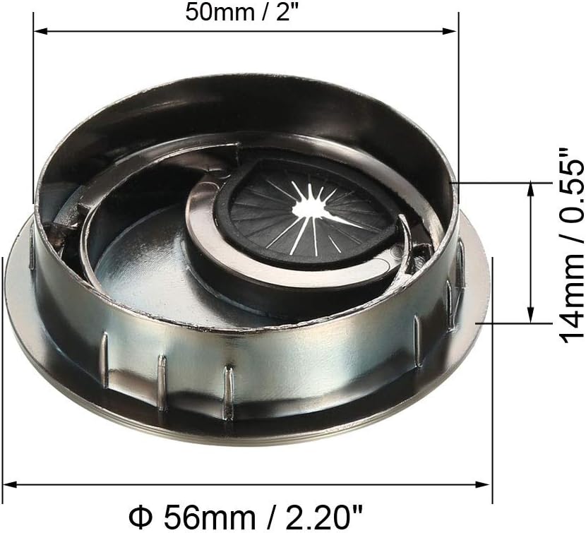 uxcell Cable Hole Cover, 2Inch/50mm Zinc Alloy Desk Wire Cord Cable Grommets Hole Cover for Office PC Desk Cable Cord Organizer, 4Pcs Red Bronze