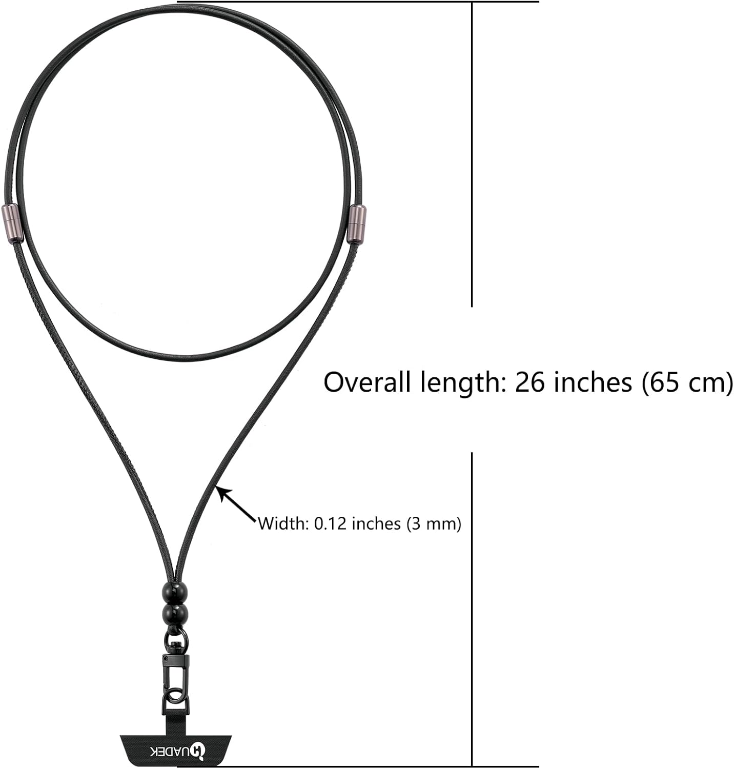 cell phone lanyard Detachable Phone Chain Strap Leather 2-in-1 Wristlet Phone Strap