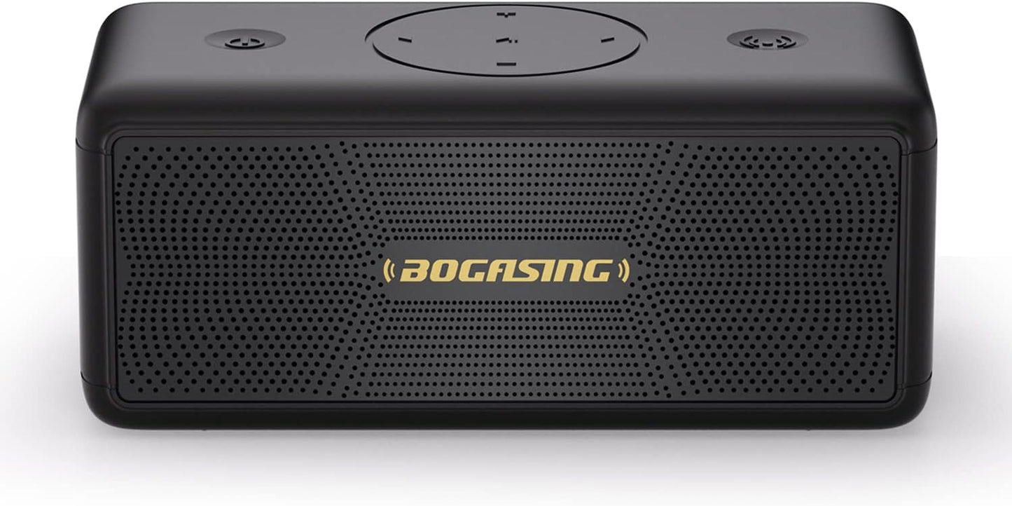 BOGASING Bluetooth Speakers, M5 Portable Wireless Speaker with 40W Loud Stereo Sound & Punchy Bass, 30H Playtime, IPX7 Waterproof, Bluetooth 5.3, EQ, TWS, TF-Card, AUX, USB, for Outdoor Home (Black)