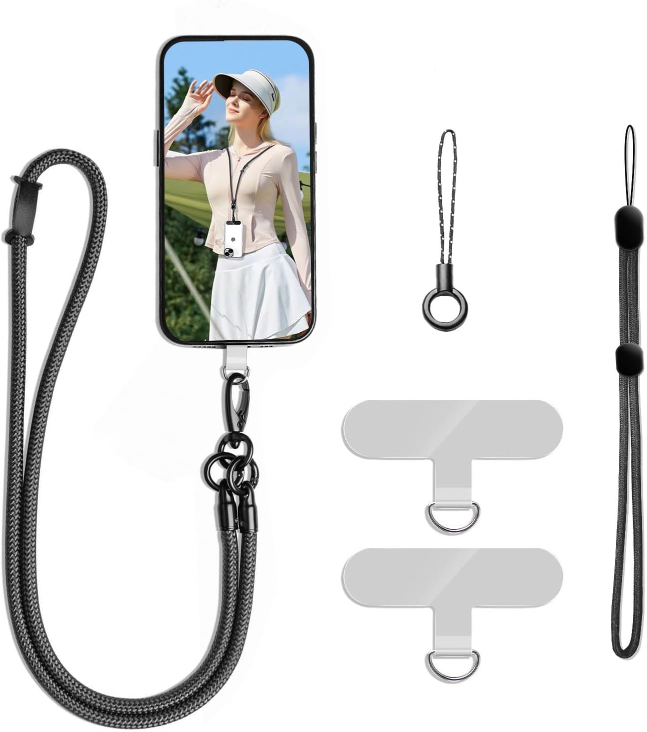 Cell Phone Lanyard Holder Anti Theft Crossbody Phone Wrist & Neck Strap, Compatible with Most iPhone tether Case