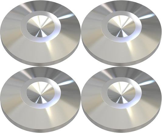 Preffair 4Pcs Stainless Steel Audio Speaker Spike Pads Mats Speaker Isolation Stand Feet Cone Shock Floor Protector Base for HiFi Turntable Subwoofer Loudspeaker Amplifier CD DVD Player