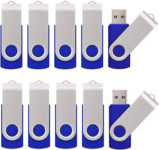 10 Pack 8GB USB Flah Drive USB 2.0 USB Thumb Drives-Blue