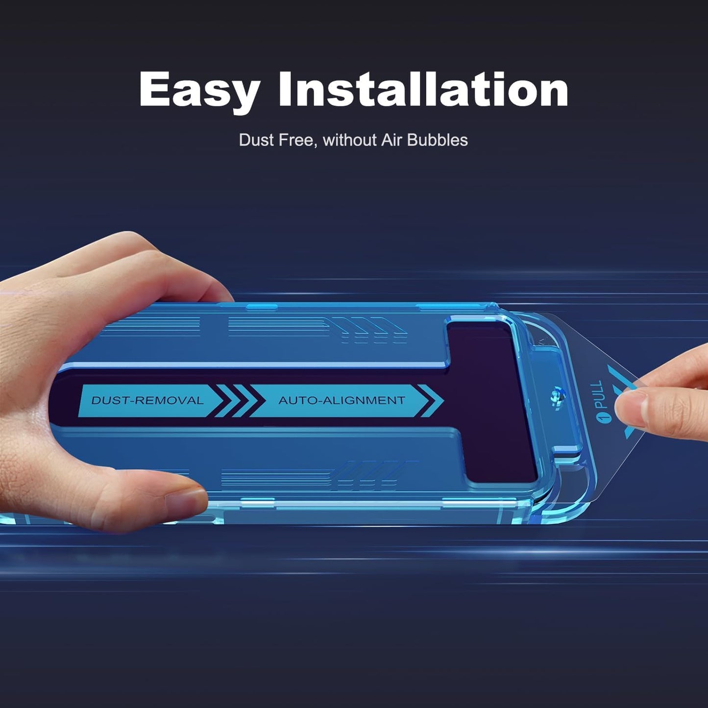 EGKimBa for iPhone Air Privacy Screen Protector, Gradient Color Tempered Glass, Bubble Free, Easy Installation, Auto Dust-Elimination, Anti Blue Light