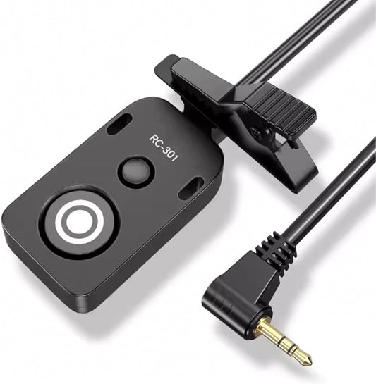 RS-60E3/RR100 for Canon/Fuji Remote Camera Cable Small Shutter Release Control 11.8inches Cable Remote Wired Button R100 R6 R8 R10 80D XT2/3/4/5 XH2S GFX100/S GFX50/S/II (RC301-2.5/E3 11.8in)