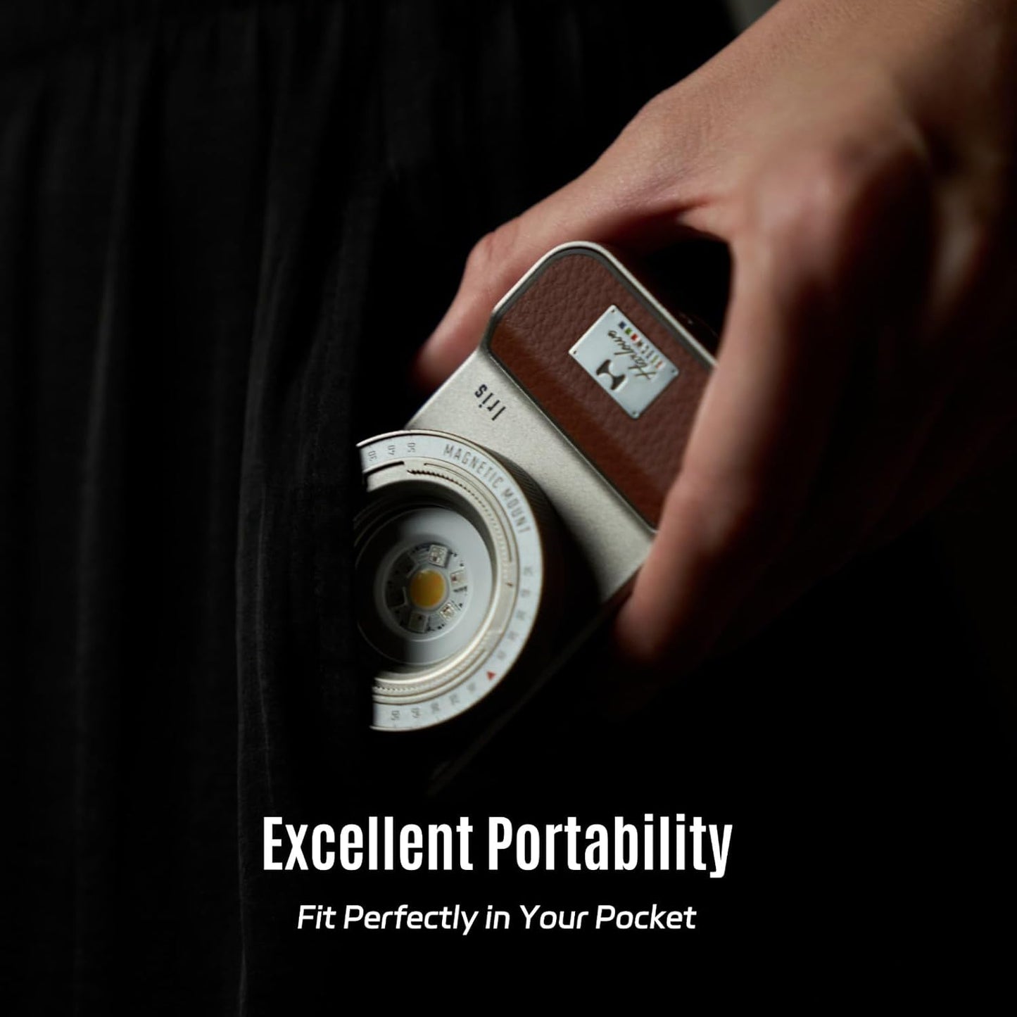 Harlowe RGBCW Photography Lighting 5W Mini Studio Light for Video Recording, Photography and Streaming, 1700K-10000K CRI/TLCI 96+, IP54, App Control, Iris 5 Spectra Creator Kit