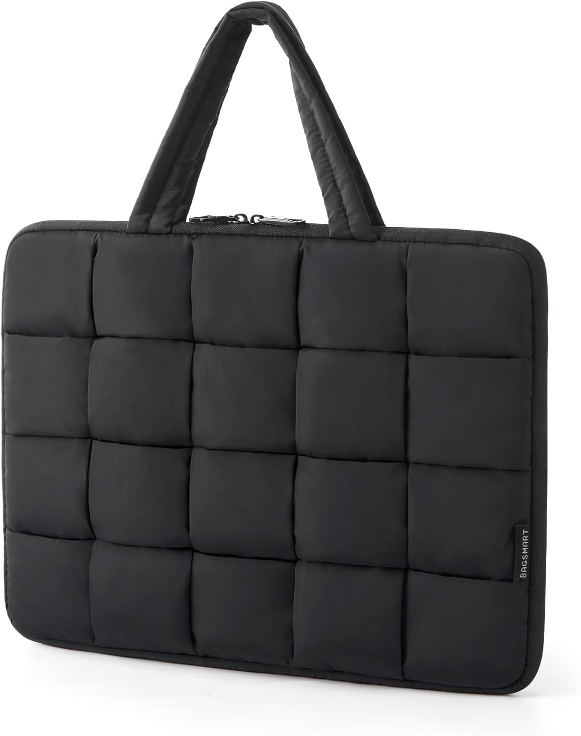 BAGSMART 13-14 Inch Laptop Case, Portable Puffy Laptop Sleeve with Handle, Macbook Case Sleeve Compatible with MacBook Air/Pro 13.3 13.6 Inch M4 M3 M2 M1, Computer Sleeve Fitted with Dell,HP, Black