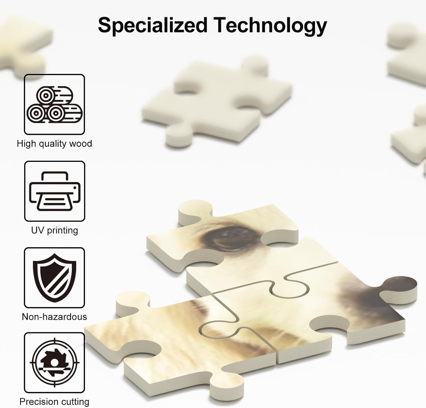 Custom Puzzles from Photos, Personalized Photo Puzzle for Adults 35/70/120/500/1000 Piece, Customized Picture Puzzle Jigsaw for Teens Kids, Birthday,Family,Holidays,Wedding,Father's Day Puzzles Gift