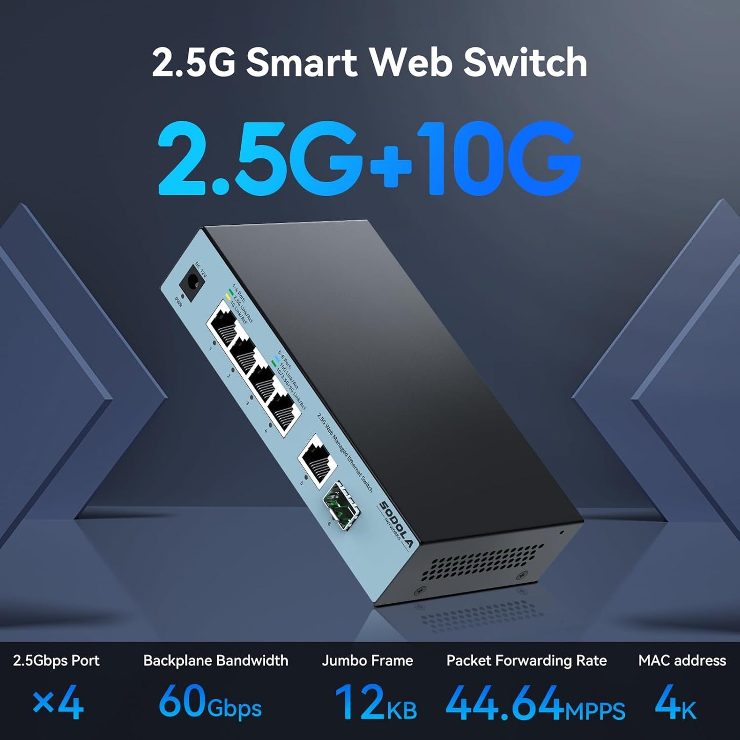 SODOLA 2.5Gb Easy Web Managed Switch
