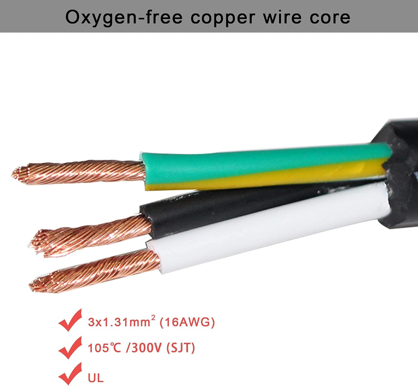 Power Extension Cord Y Splitter - 1FT Right Angled Type Flat Plug NEMA 5-15P 1 to 2 Way Outlet NEMA 5-15R SJT 16AWG 3 Prong Low Profile Black AC Power Cable Wire Extender for Home Office (2-Pack)