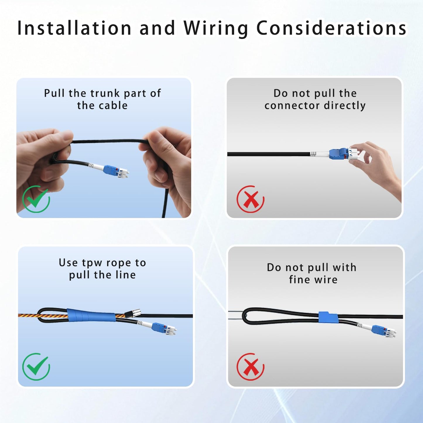 200M/656FT LC to LC Armored Outdoor Fiber Optic Cable, Single Mode Duplex 9/125μm SMF Fiber Patch Cord, OS1/OS2 Compatible, Black LSZH Jacket, Uniboot Jumper for FTTH, Data Center, Long-Distance Use