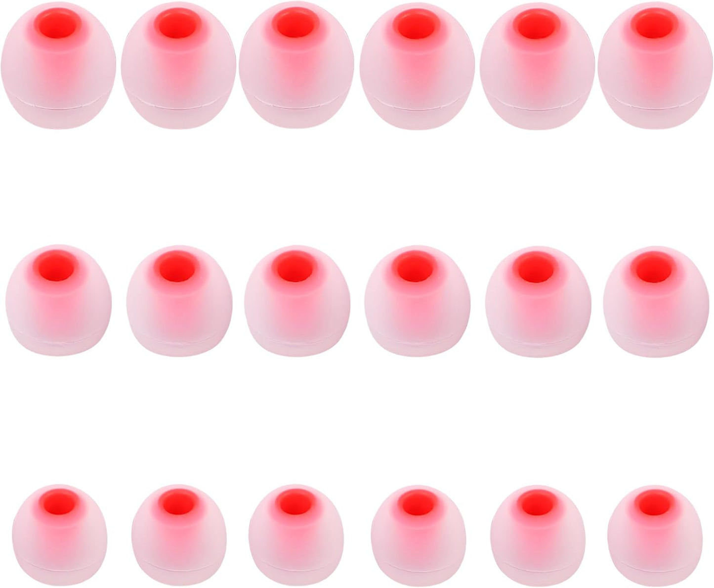 Silicone Earbud Tips - Fit Most In-Ear Earbuds (Inner Hole 3.8mm -5.1mm) - 9 Pairs S M L