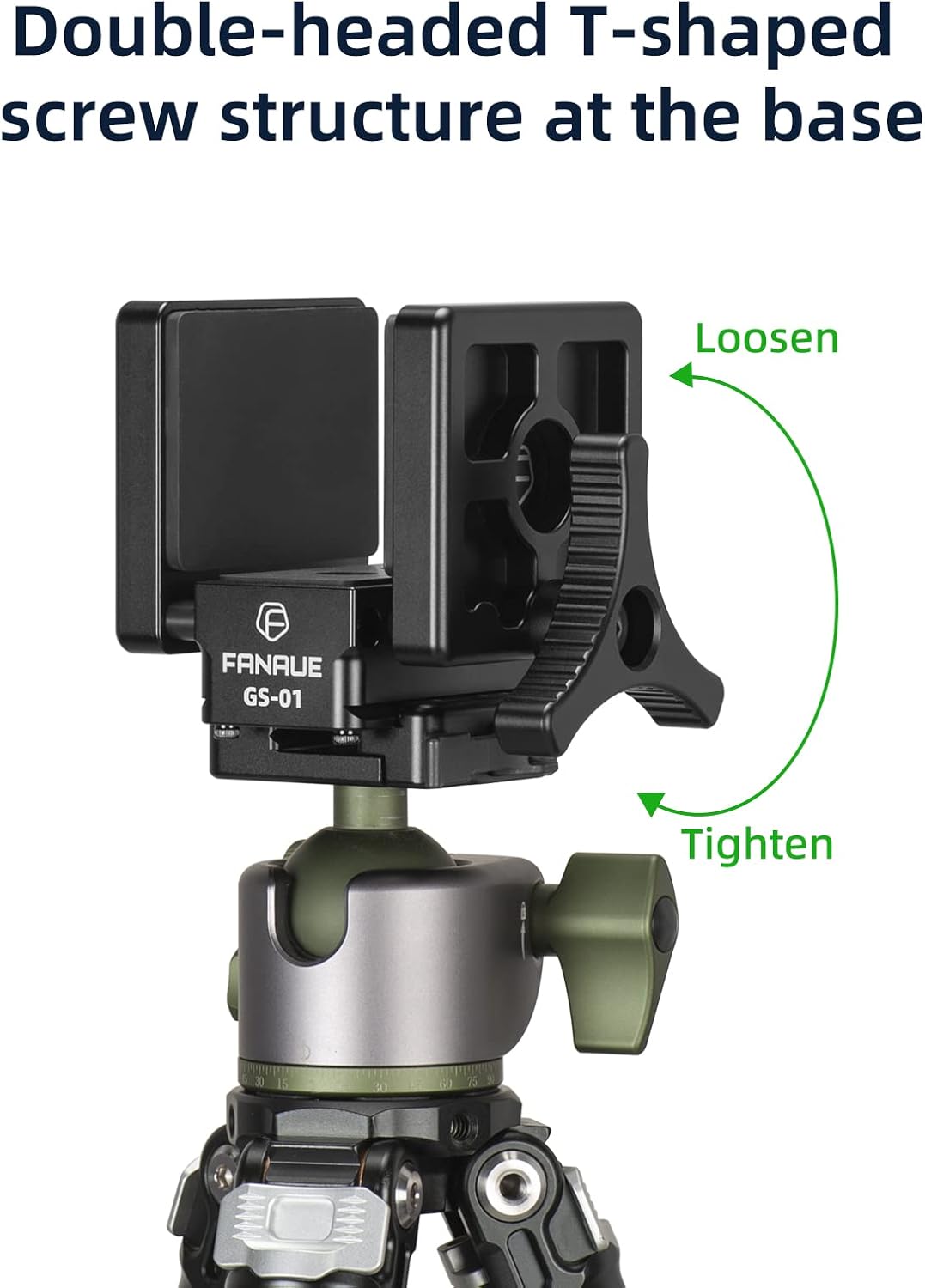 FANAUE GS-01Arca Swiss Rifle Saddle Mount, Hunting Tripod Clamp with Quick Release Plate, Shooting Tripod Rest, Enhanced Accuracy Ball Head & Adapter for Hunting and Shooting