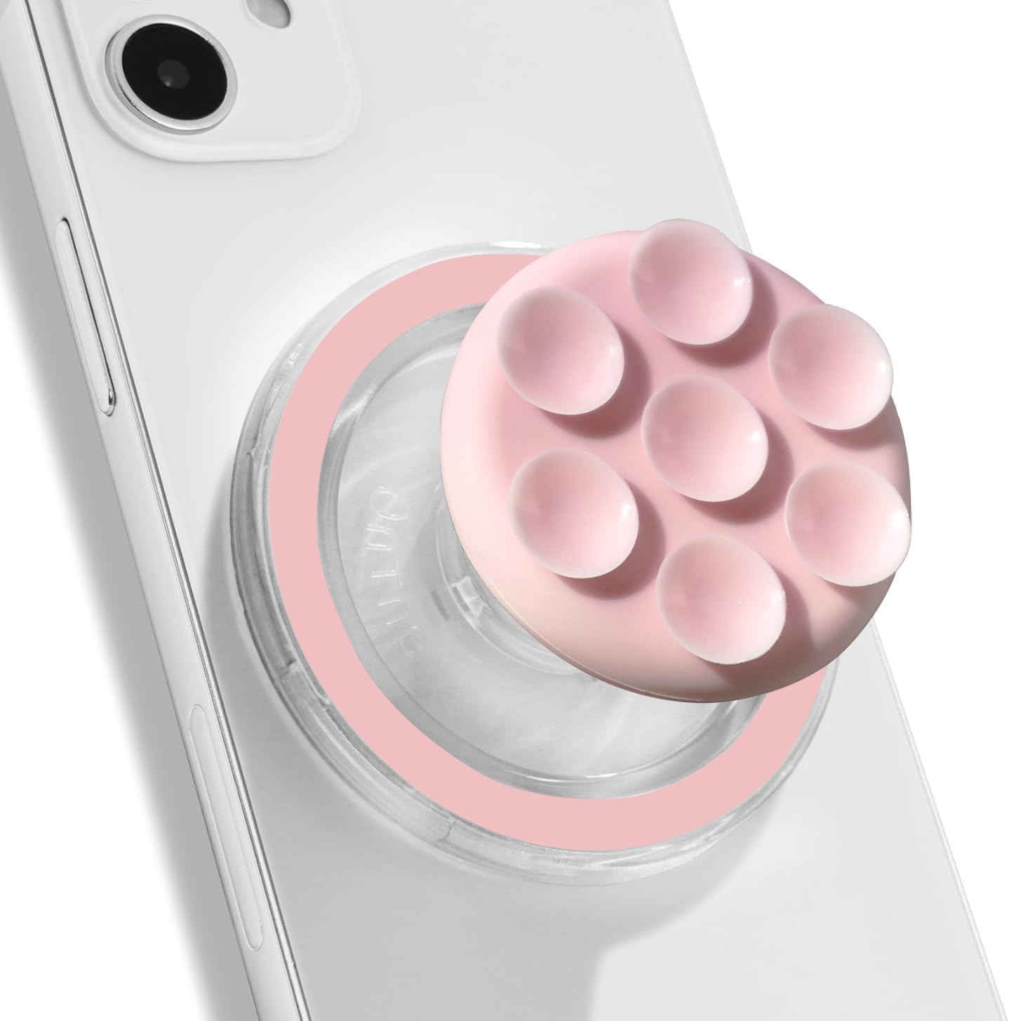 Magnetic Silicone Suction Cup Phone Mount with Hands-Free Stand - Perfect for Selfies, Videos, Durable, Secure Grip, One-Touch Holding, Lightweight, Sleek Design (Pink)