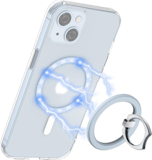 PROfezzion Thin Metal Ring Holder for MagSafe, Removable Strongest Magnetic Phone Grip for iPhone 16 15 14 13 12 Pro Max Plus with Mag-Safe Case [Not for Regular Case] [MagSafe Car Mount Compatible]