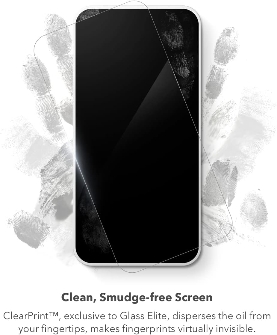 ZAGG Invisible Shield Glass Elite Privacy Screen Protector for Apple iPhone 14 Pro - Two-Way Privacy Filter, 4X Stronger, Anti-Fingerprint Technology, Easy to Install