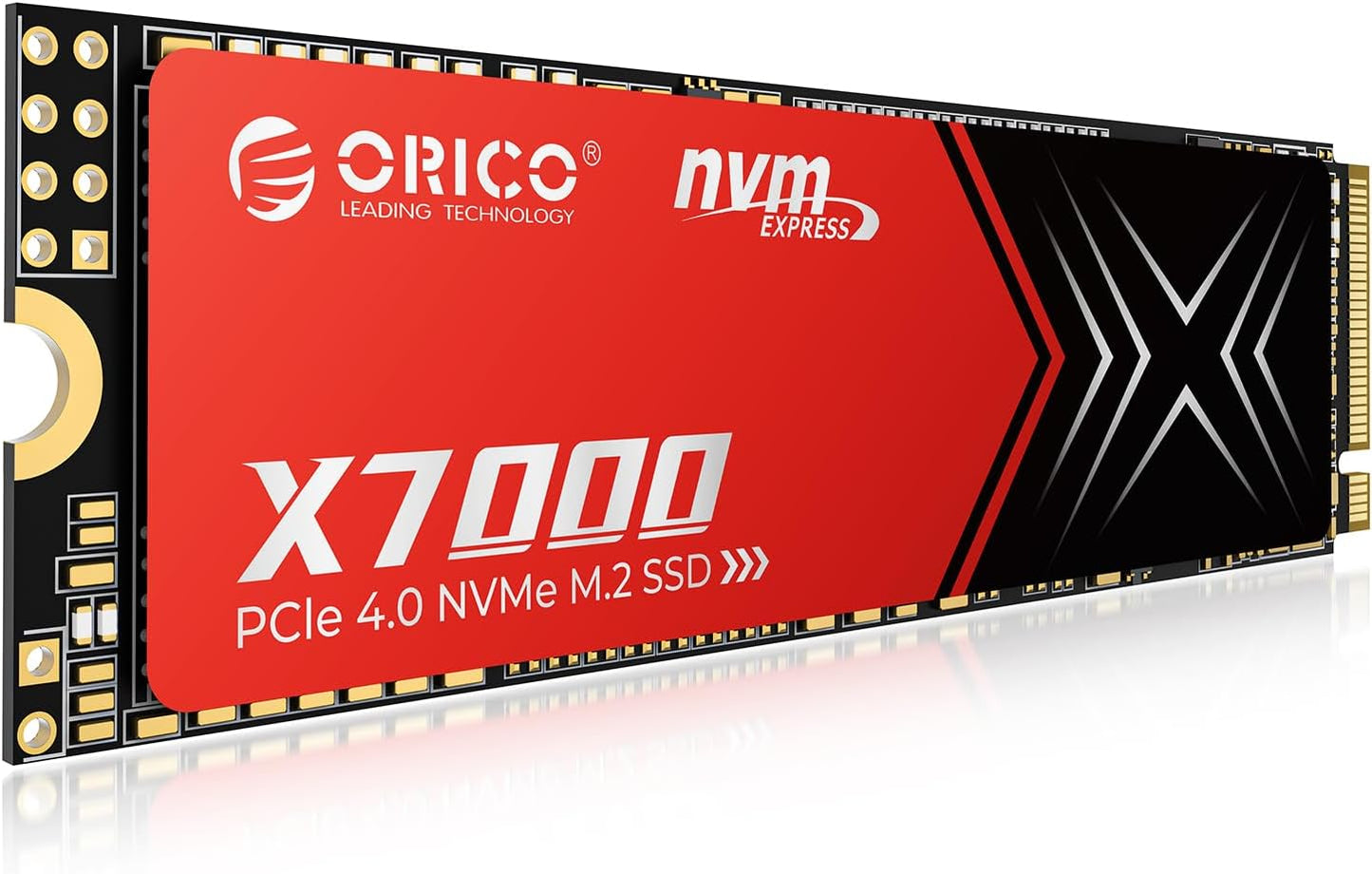 ORICO X7000 2TB NVMe SSD for Gaming, 7400MB/s Read Speed, 17μs Response Time, PCIe Gen 4 Internal Drive, PS5 & PC Compatibility, Comes with Heatsink for Enhanced Cooling and Multitasking