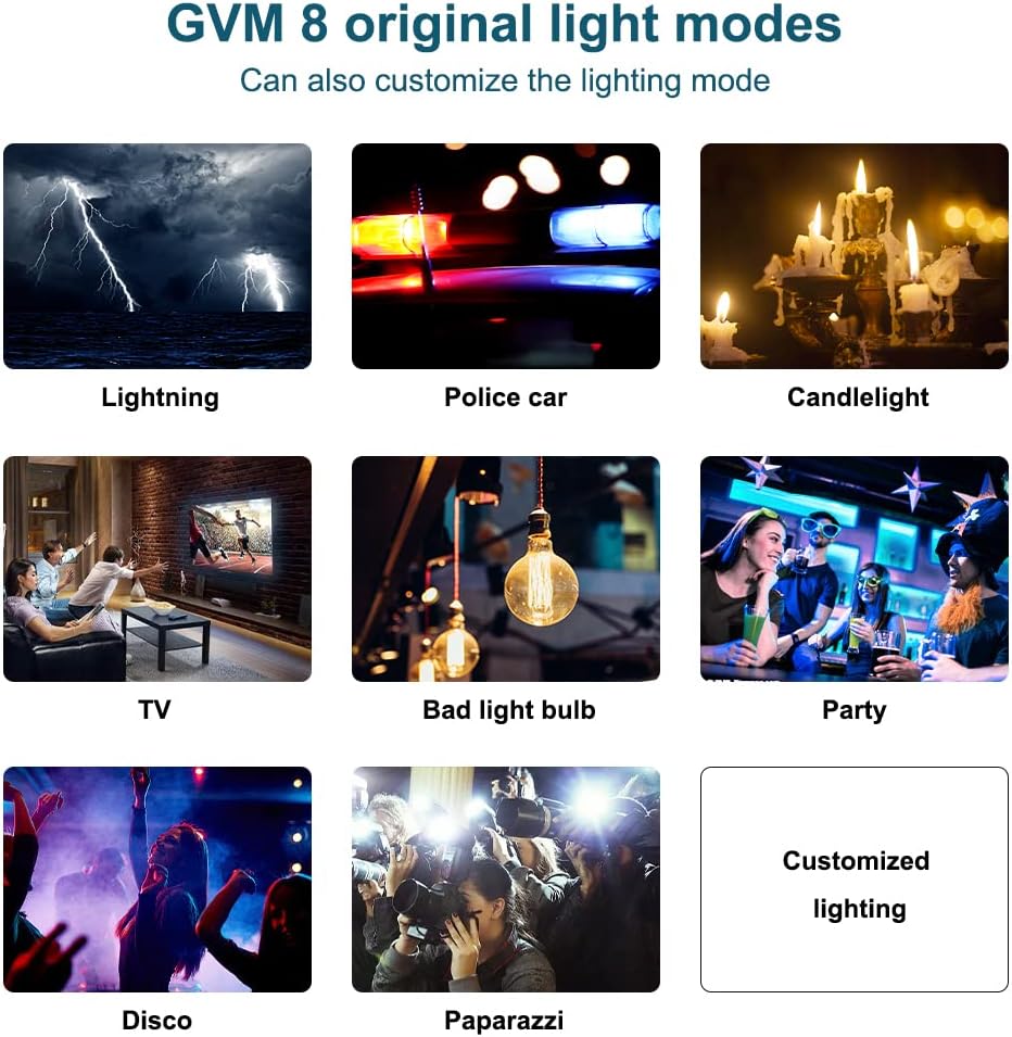 GVM 150W LED Video Light 2700K~7500K RGB Video Light Photography Studio Light Kit with Lantern Softbox & Stand, CRI97+TLCI97 with 8 Lighting Effects+Custom Effects for Outdoor Shoot YouTube Videos