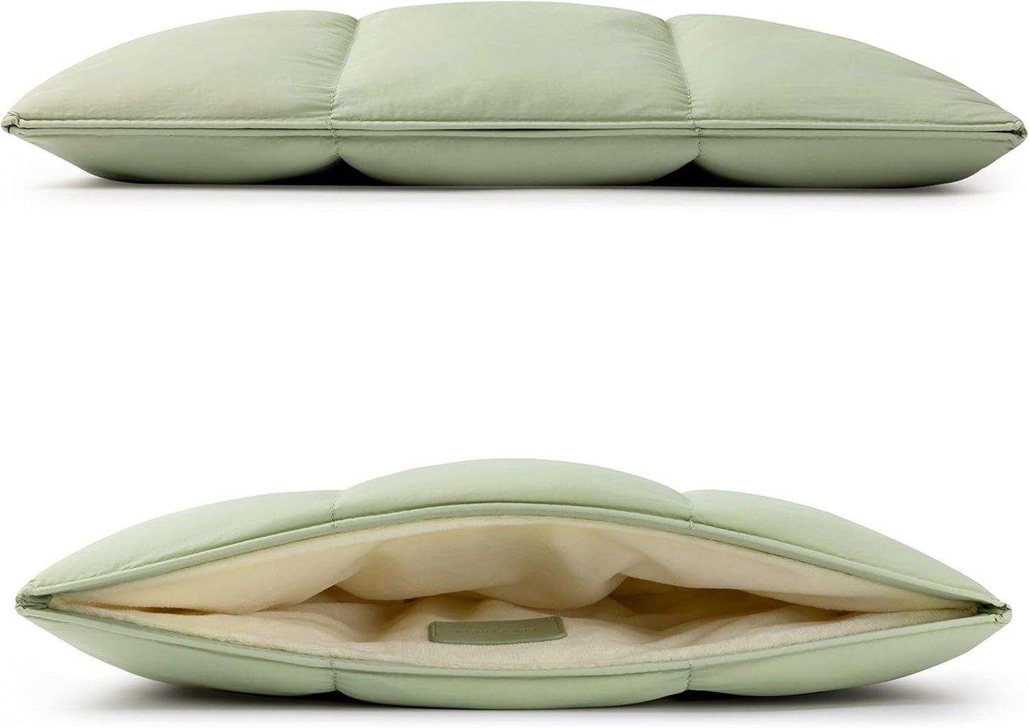 Comfyable Puffy Laptop Sleeve 13 Inch 14 Inch, Quilted Puffer Laptop Carrying Case, Pillow Case Compatible with MacBook Air M4 2025 M3 M2 M1, MacBook Pro M4 Pro/Max, Sage