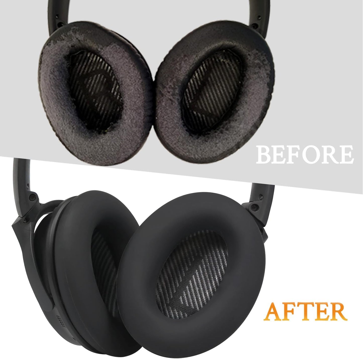 SOULWIT Silicone Ear Pads Cover Protector for Bose QuietComfort QC15 QC25 QC2 QC35 QC45/Ae2 Ae2i Ae2w/SoundTrue & SoundLink AE Headphones Cushions, Sweatproof, Easily Washable - Black
