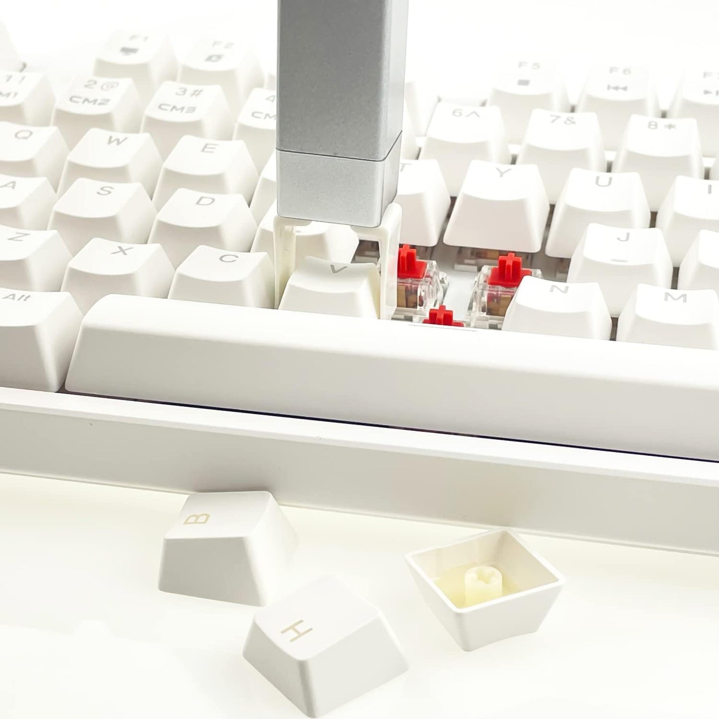 Gateron Keycap Puller V2 Tool for Mechanical Keyboard Keycap Removal Tool (Silver)