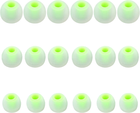 Silicone Earbud Tips - Fit Most In-Ear Earbuds (Inner Hole 3.8mm - 5.1mm) - 9 Pairs S M L