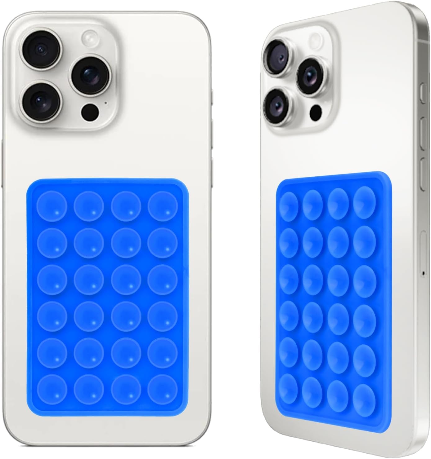 2PCS Silicone Suction Phone Case Mount, Non Slip Suction Cup, Hands-Free Phone Accessories Holder for Selfies and Videos, Silicone Adhesive Stand Sticky for Cell Phone Dark Blue