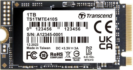 Transcend 1TB M.2 2242 SSD, Up to 5000MB/s, PCIe Gen4x4 NVMe 3D TLC, for Ultra-Thin Laptops, Lenovo ThinkPad, Yoga Gen 6, ASUS ExpertBook, ZenBook, Mini PC, DRAM-Less Design for Low Power Consumption
