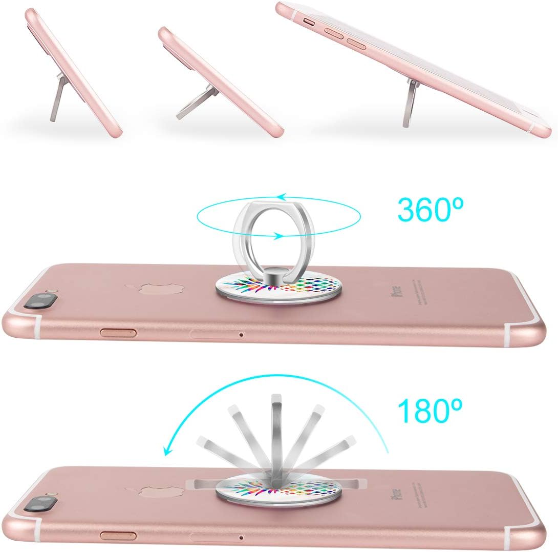 Bonoma Cell Phone Ring Holder, 3-Pack 360 Degree Rotating Universal Phone Ring Grip Finger Ring Stand Compatible with Smartphones and Tablets - Pineapple