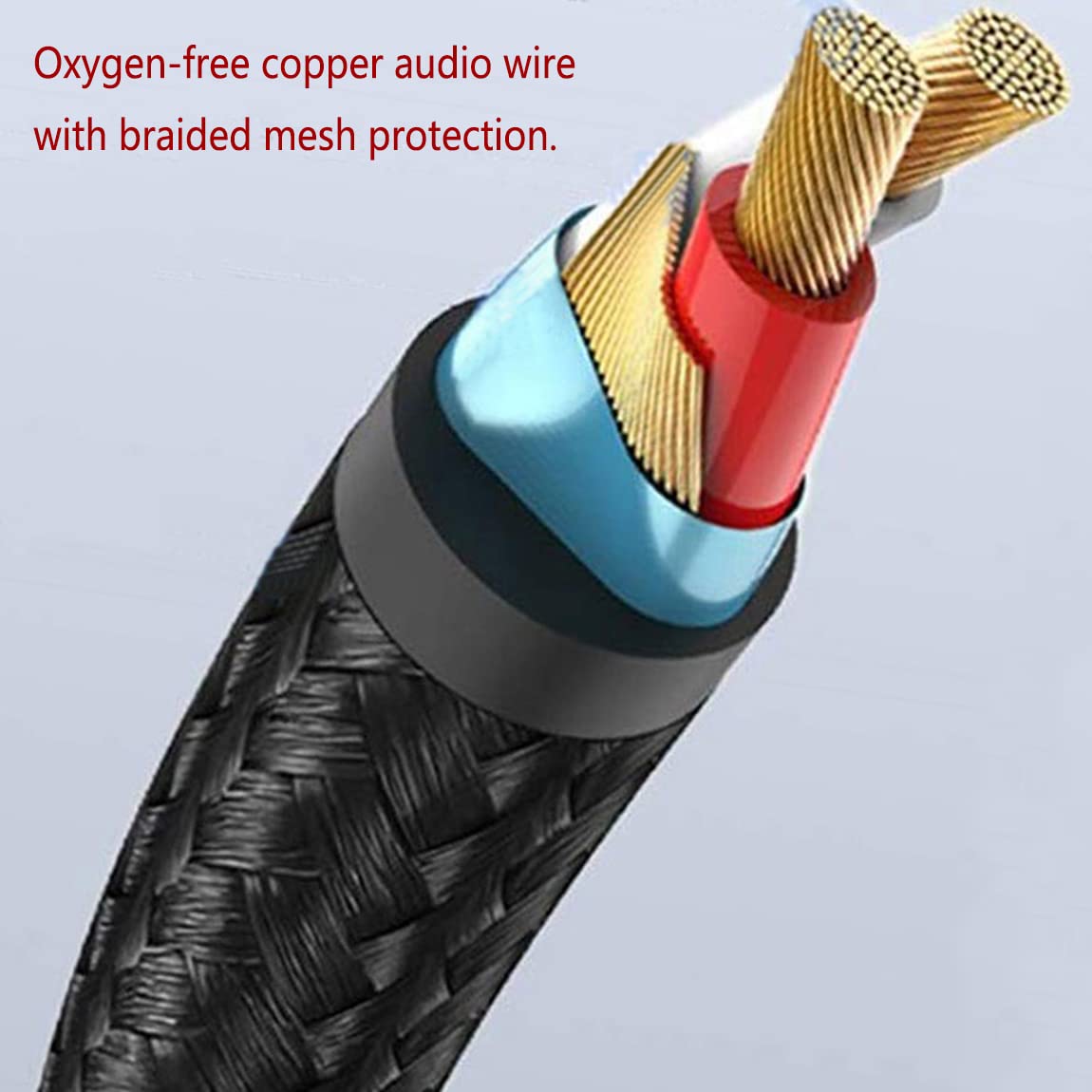 RCA Audio Cable, iOS Phone to 2 Male RCA Stereo Audio Y-Adapter for iPhone/Sound Box/Amplifier/Home Theater etc. (3.4ft)