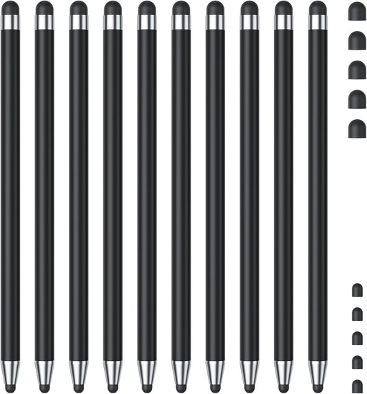 Stylus (10Pcs), Stylus Pen for Touchscreen, High Precision and Sensitivity Stylus Pen for iPad/iPhone/Samsung/Android Smartphone and Tablets, Compatible with All Capacitive Touch Screen (Black)